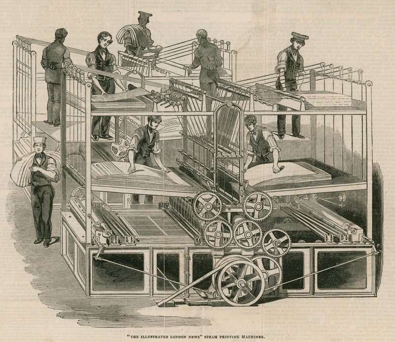 The Illustrated London News damptrykmaskiner af English School
