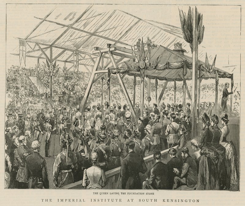 The Imperial Institute: Dronningen lægger grundstenen af English School