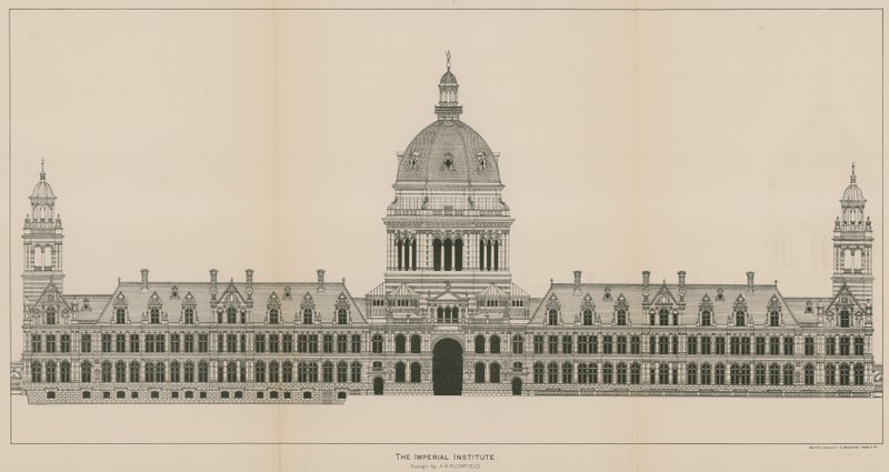 The Imperial Institute, designet af A W Blomfield af English School