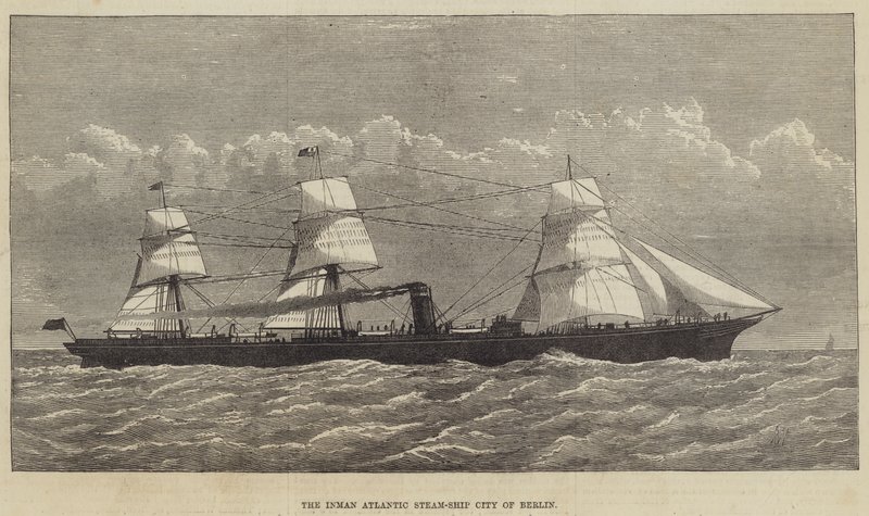 The Inman Atlantic Steam-Ship City of Berlin (gravering) af English School