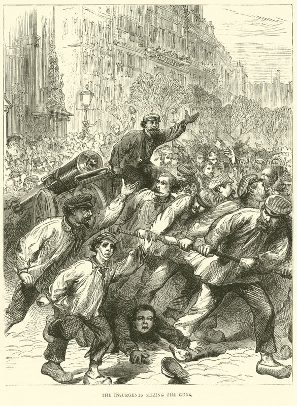 Oprørerne beslaglægger kanonerne, marts 1871 af English School