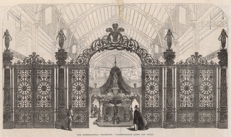 Den internationale udstilling; Coalbrookdale Gales and Court af English School
