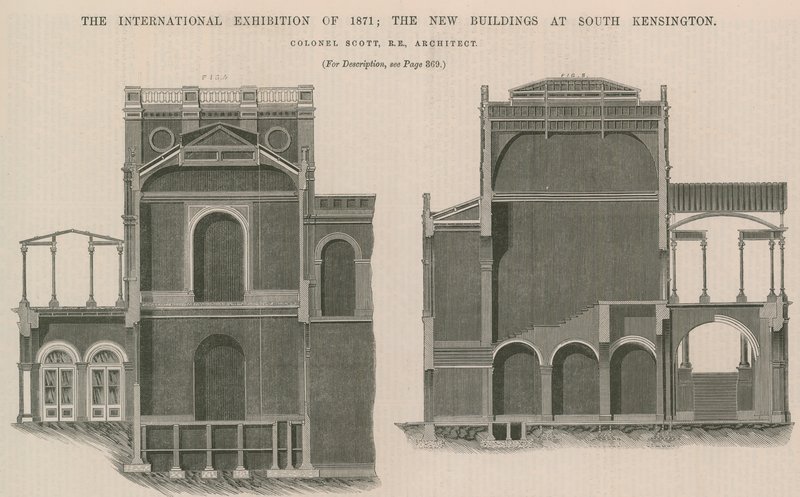 Den internationale udstilling i 1871: De nye bygninger i South Kensington af English School
