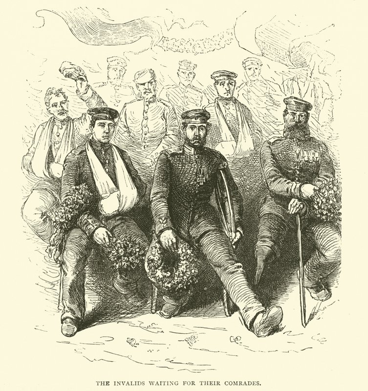 Invaliderne venter på deres kammerater, 1871-2 af English School