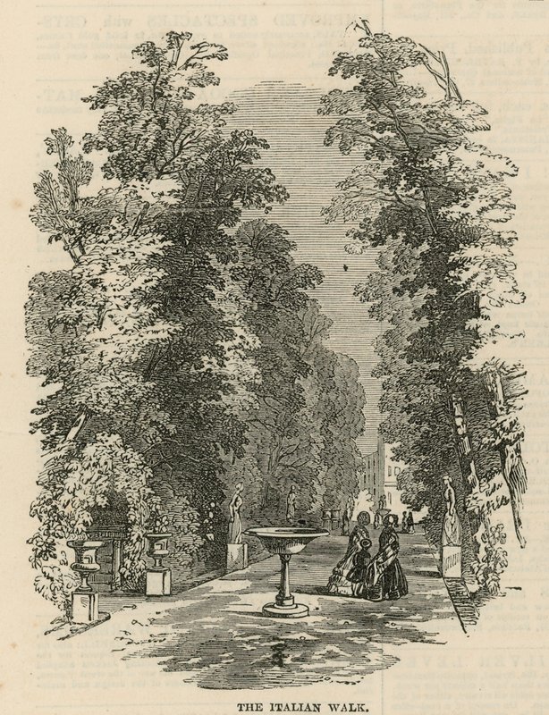 Den italienske gåtur i Vauxhall Gardens af English School