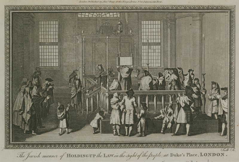Det jødiske middel til at holde loven op for folket på Dukes Place, London af English School