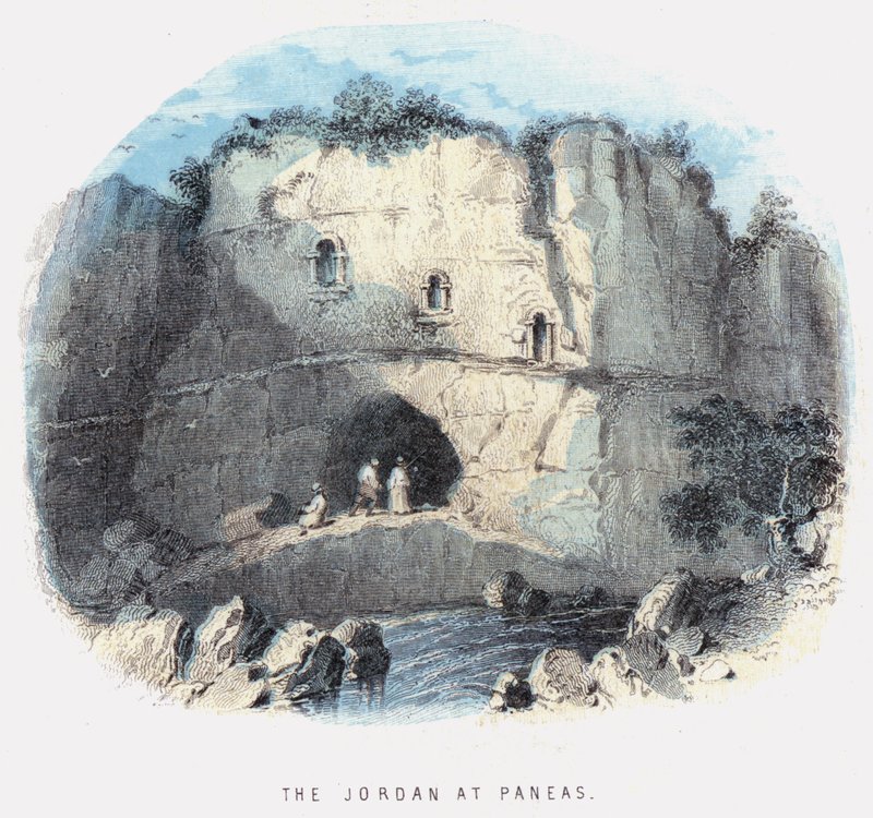 Jordan ved Paneas (farvet gravering) af English School