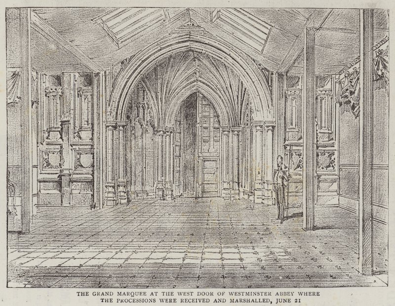 Hendes Majestæt Dronningens jubilæum (litho) af English School