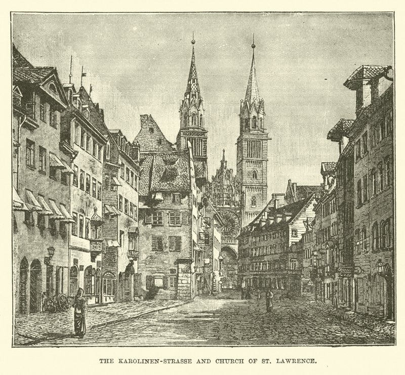 Karolinen-Strasse og St Lawrence-kirken af English School
