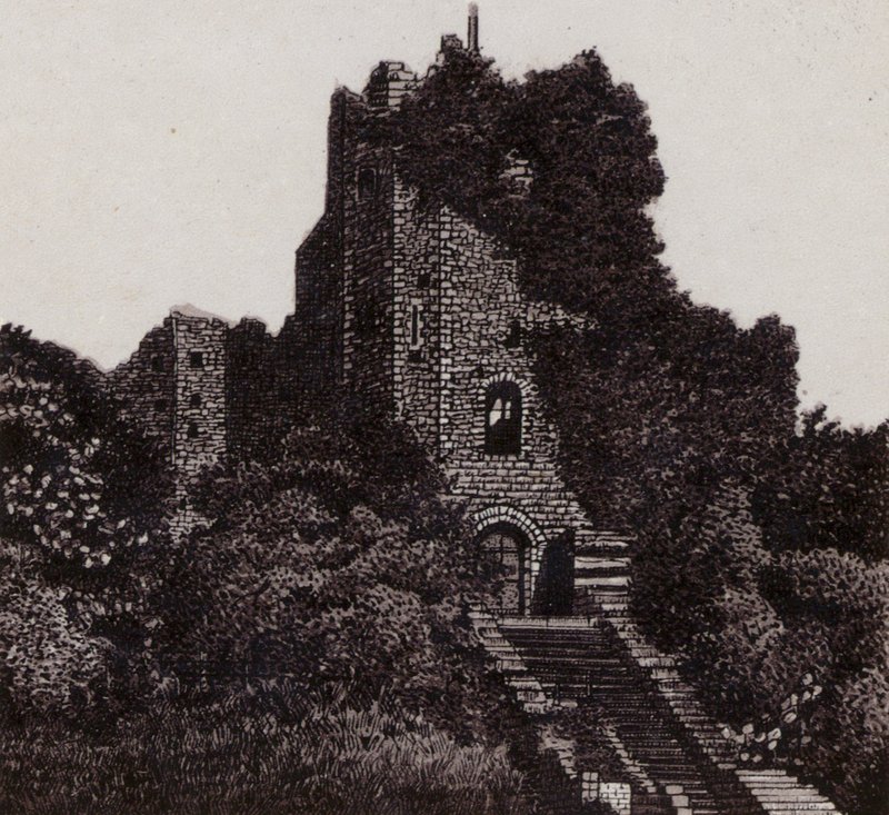 The Keep, Cardiff Castle (litho) af English School