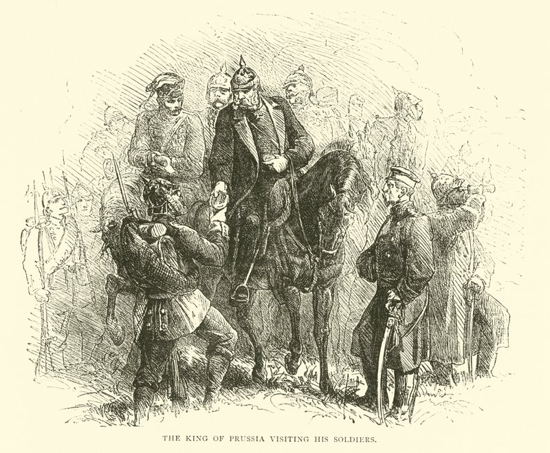 Kongen af Preussen besøger sine soldater, august 1870 af English School