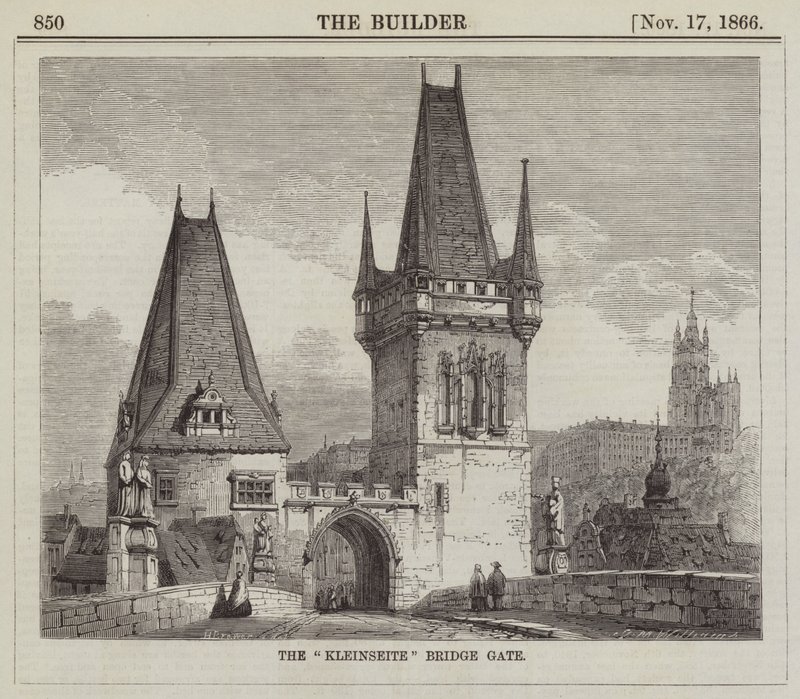 Broporten "Kleinseite" (gravering) af English School