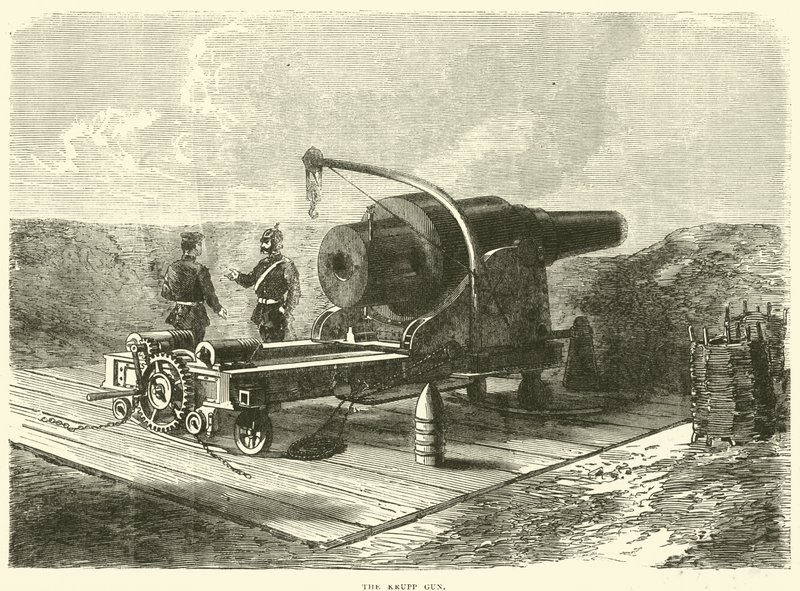 Krupp-pistolen, oktober 1870 af English School