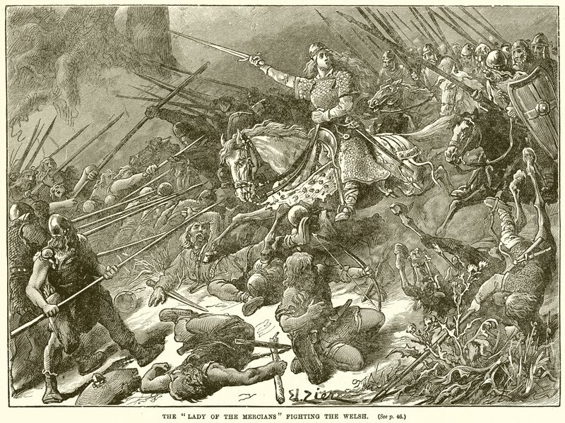 The Lady of the Mercians kæmper mod waliserne af English School