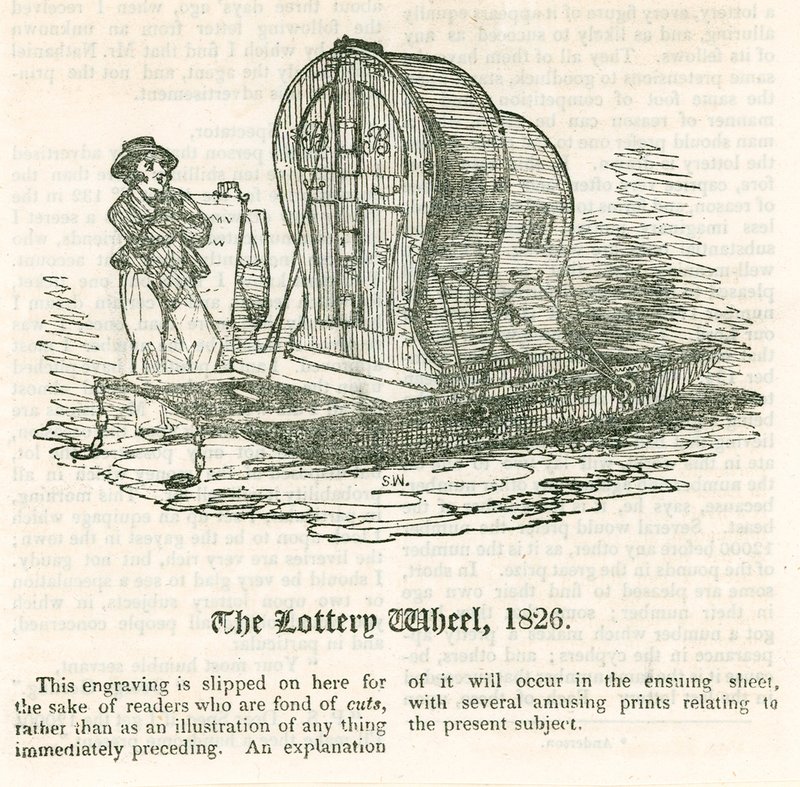 Det sidste lotteri. Lotterihjulet, 1826 af English School