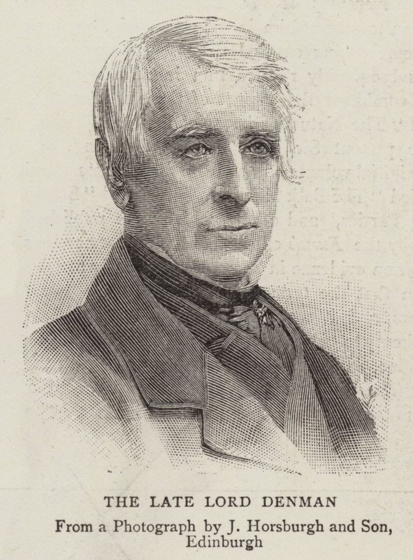 The Late Lord Denman (gravering) af English School