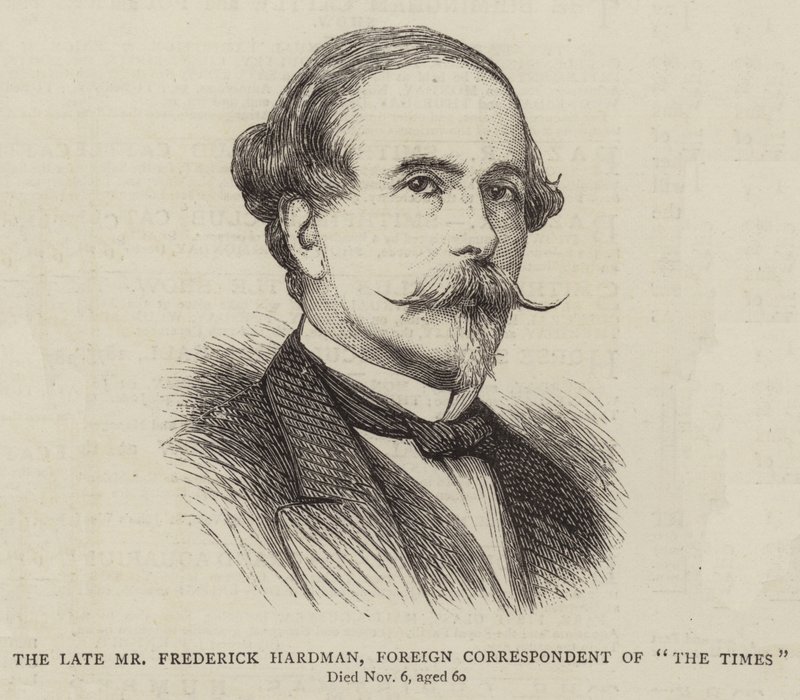 Den afdøde Frederick Hardman, udenrigskorrespondent for "The Times" (gravering) af English School
