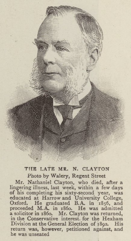 The Late Mr N Clayton (gravering) af English School