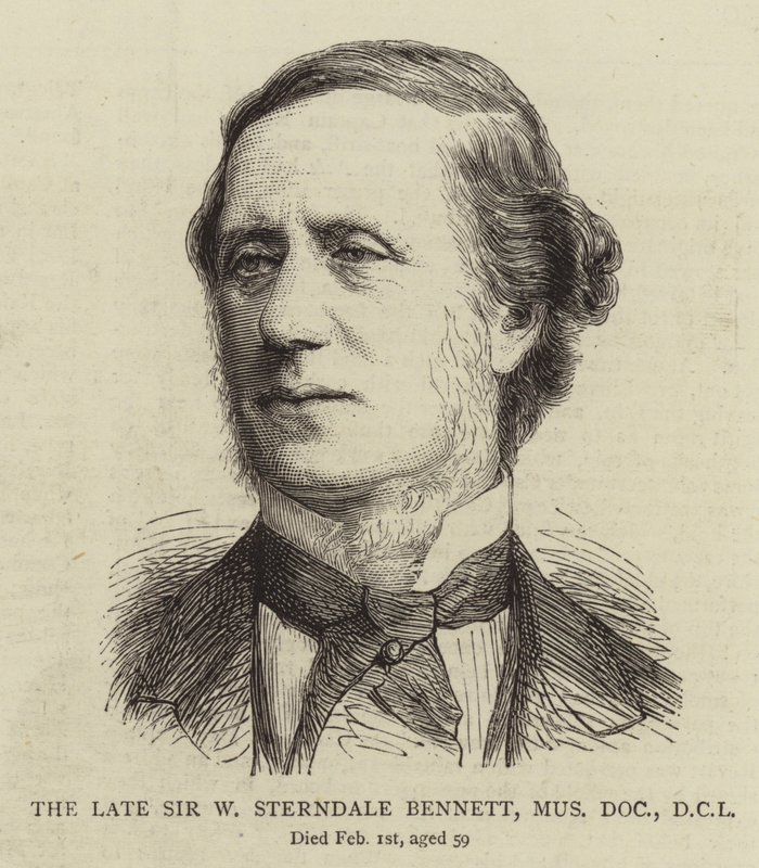 The Late Sir W Sterndale Bennett, Mus Doc, DCL (gravering) af English School