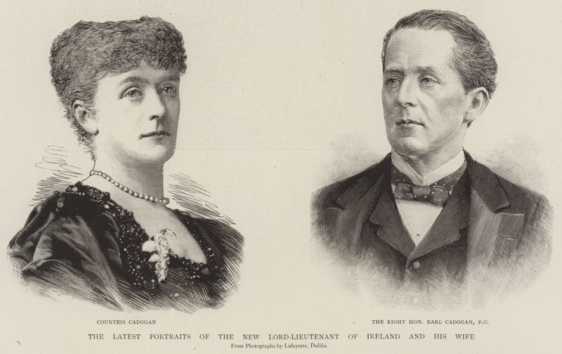 De seneste portrætter af den nye løjtnant af Irland og hans kone (gravering) af English School