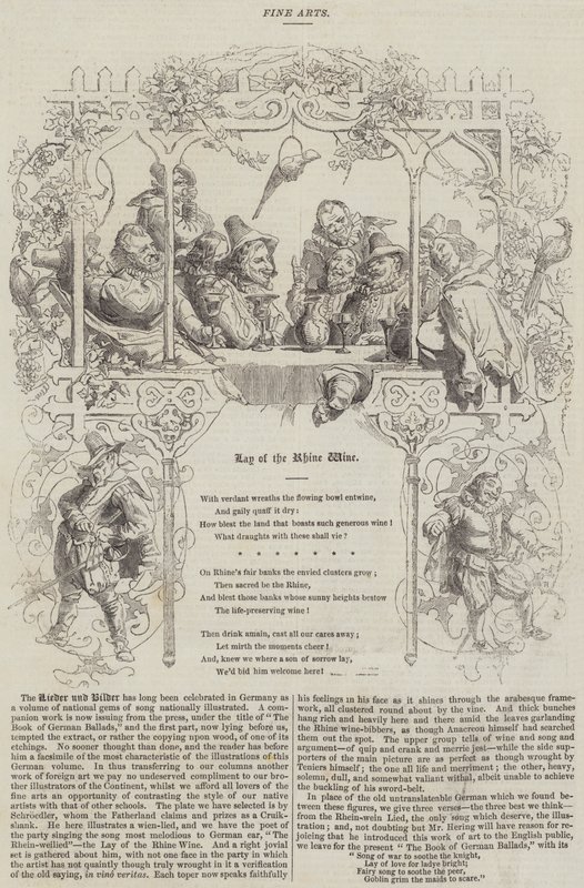The Lay of the Rhine Wine (gravering) af English School