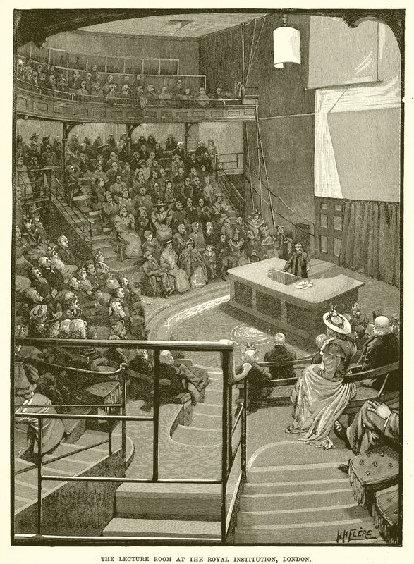 Forelæsningslokalet ved Royal Institution, London af English School