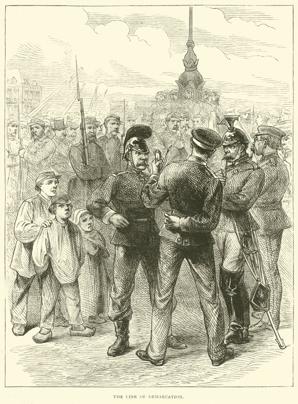 Demarcationslinjen, marts 1871 af English School