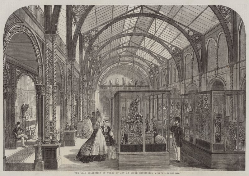 Lånesamlingen af kunstværker på South Kensington Museum (gravering) af English School
