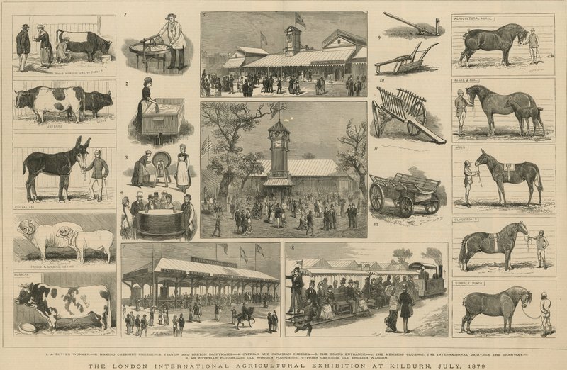 London International Agricultural Exhibition i Kilburn, juli 1879 af English School