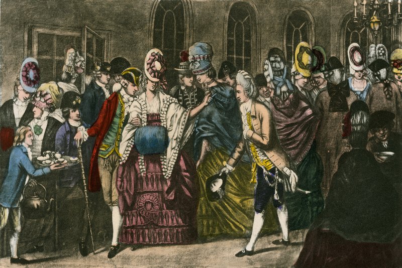 The Long Room ved Bagnigge Wells på højden af fashionabel popularitet i 1772 af English School
