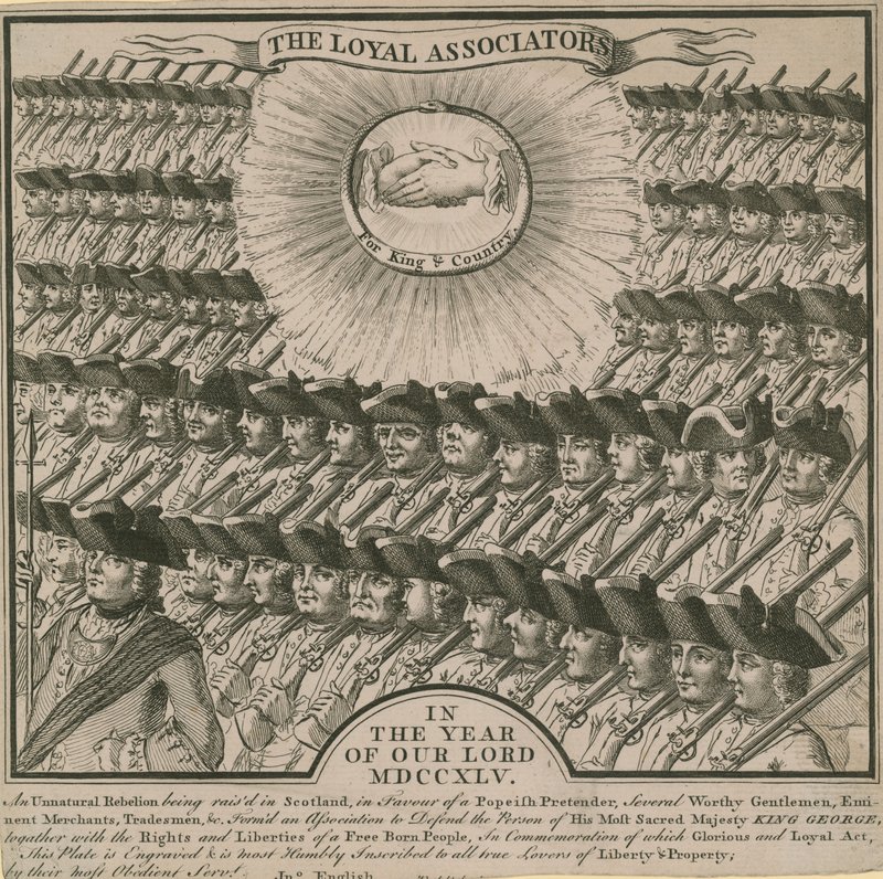 De loyale foreninger i år 1745 af English School