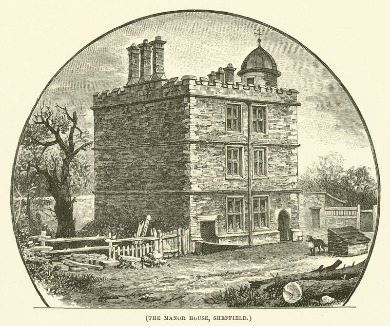 The Manor House, Sheffield (kobberstik) af English School