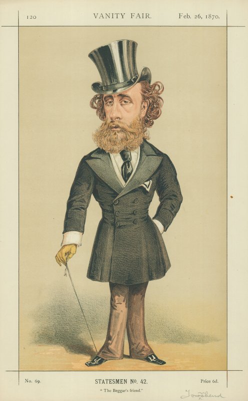 The Marquis (John) Townshend, The Beggars Friend, 26. februar 1870, Vanity Fair tegneserie af English School
