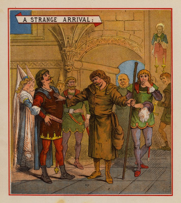 Allan-A-Dales ægteskab (farve litho) af English School