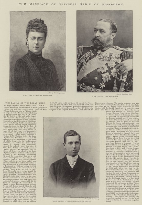 Prinsesse Marie af Edinburghs ægteskab (gravering) af English School