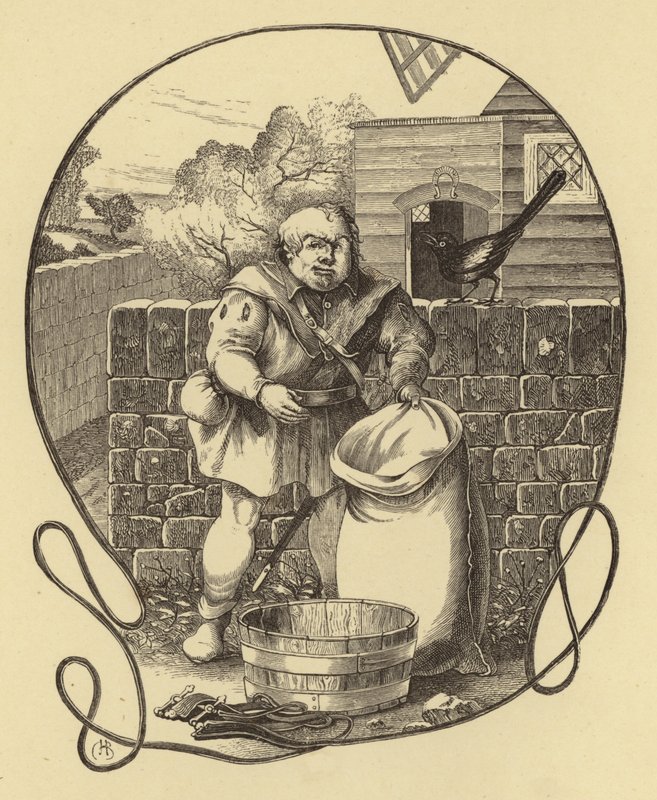 Mølleren fra Trompington, Geoffrey Chaucer (kobberstik) af English School
