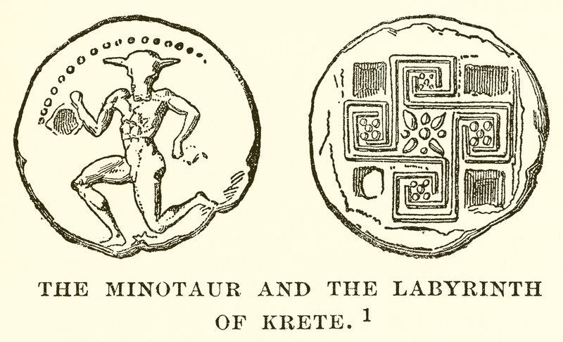Minotaurus og Kretas labyrint af English School
