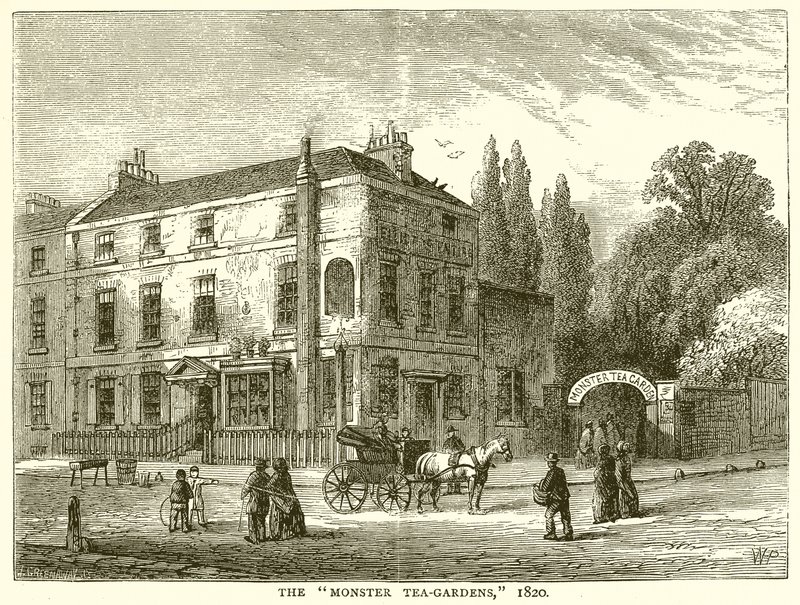 Monster te-haverne. 1820 af English School