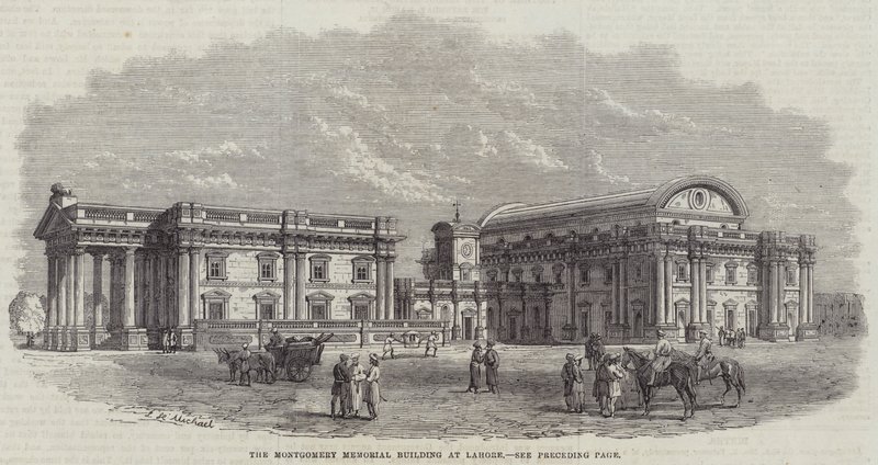 Montgomery Memorial Building ved Lahore (gravering) af English School