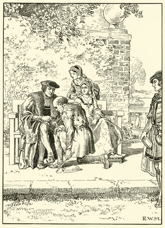 The More Family and the Jester (blæk på papir) af English School