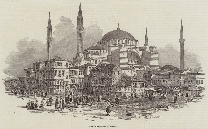 Moskeen St. Sophia (gravering) af English School