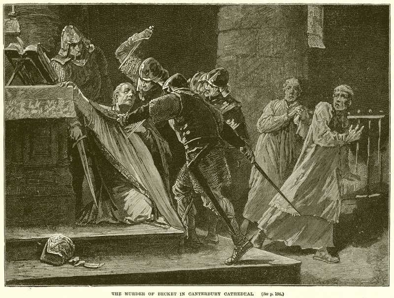 Mordet på Becket i Canterbury Cathedral af English School