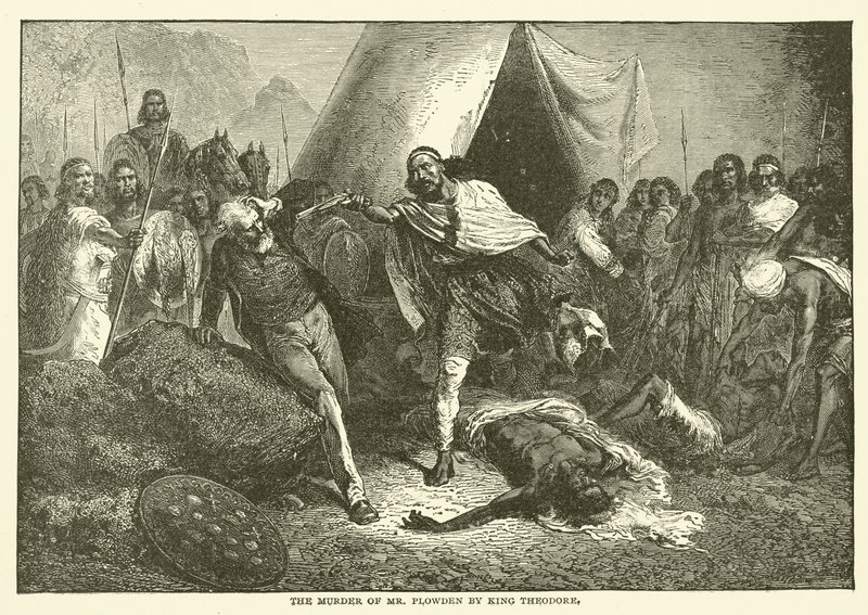 Mordet på hr. Plowden af kong Theodore af English School