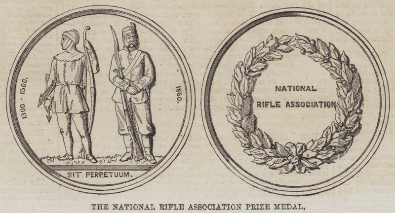 The National Rifle Association Prize-medalje (gravering) af English School