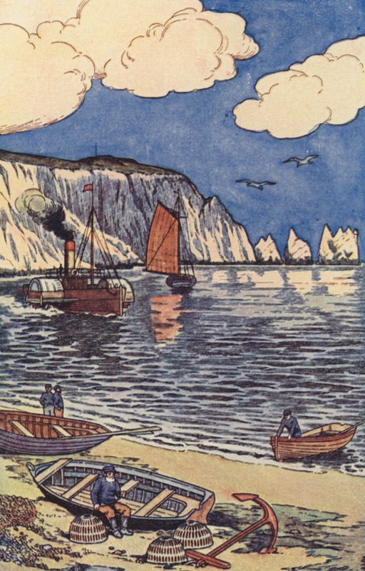 Nålene (farve litho) af English School