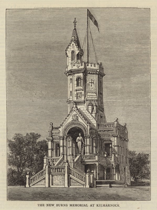 New Burns Memorial ved Kilmarnock (gravering) af English School