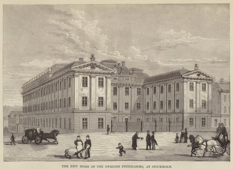 De svenske frimureres nye hjem i Stockholm (gravering) af English School
