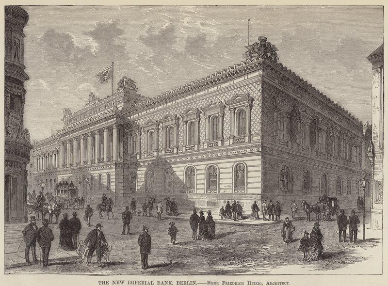 The New Imperial Bank, Berlin (gravering) af English School