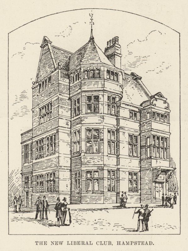 The New Liberal Club, Hampstead (gravering) af English School