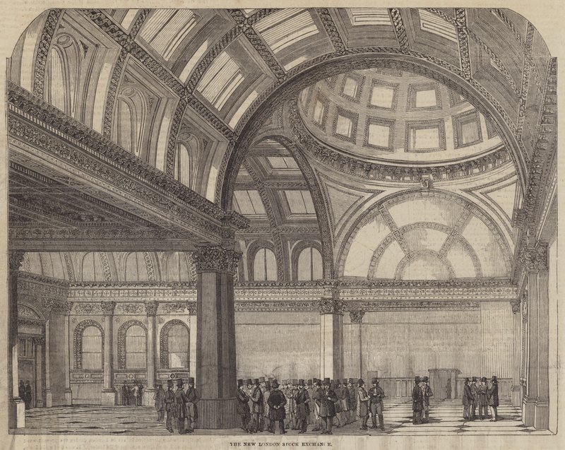 The New London Stock Exchange (gravering) af English School
